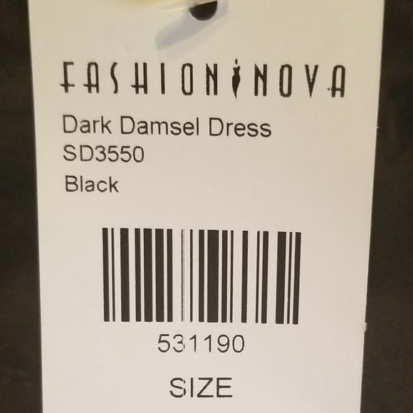 Fashion Nova - Dark Damsel Mesh Black dress - Picture 4 of 4